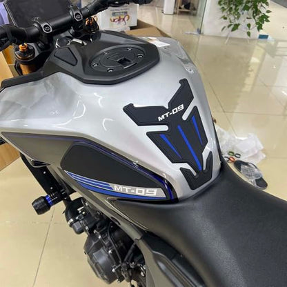 Motorcycle Fuel Tank Rubber Protection Pads for Yamaha MT-09 MT-09 SP 2025 - Anti-Slip Scratch Resistant Tank Traction Grips Sticker Decals (D) - color: Yellow
