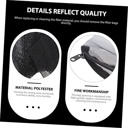 15pcs Net Bags for Fish Tank Water Filtration Washable Mesh Bags Zippers to Prevent Media Loss and Protect Pump
