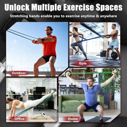 5-Level Resistance Bands for Working Out, Pull Up Assistance Bands - color: 5PCS-Blue Gradient(03)
