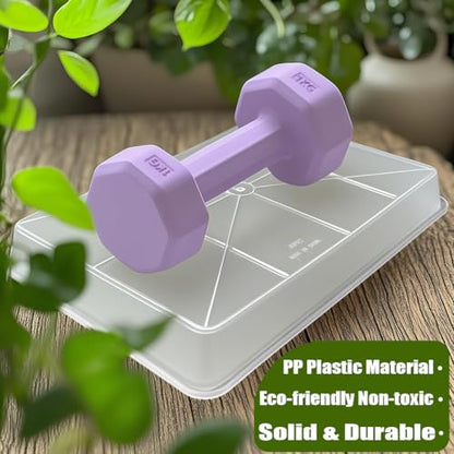 3 Pack Plastic Bonsai Humidity Trays, Rectangle Plant Growing Saucer Water Catcher Drip Tray, Seed Starter Drainage Tray Transparent (11.5x8.3 Inch)