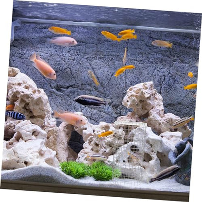 Totority Fish Breeding Cone Grid Iron Tank Breeding Box Net for Aquarium Spawning and Hatching Colorful Fish Shrimp Shelter Rust Resistant Protective Mesh