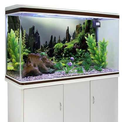 AWERT 48x24 inches Stone Column Aquarium Background River Bed & Lake Aquarium Aquatic Plant Fish Tank Background Vinyl Background