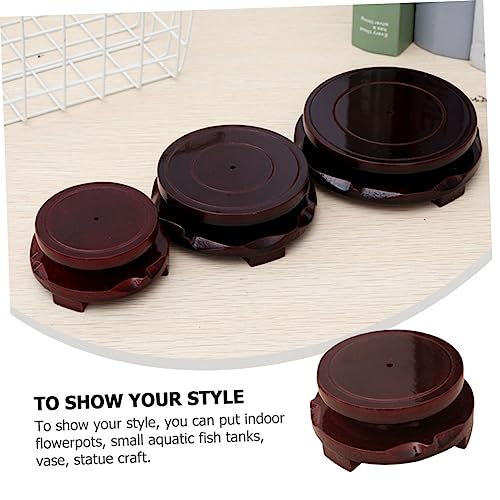 Round Rotating Display Stand for Mini Plants and Decor Sturdy Base for Indoor Gardens Tabletop Showcase and Home Decoration Rustic Table Stand for Display