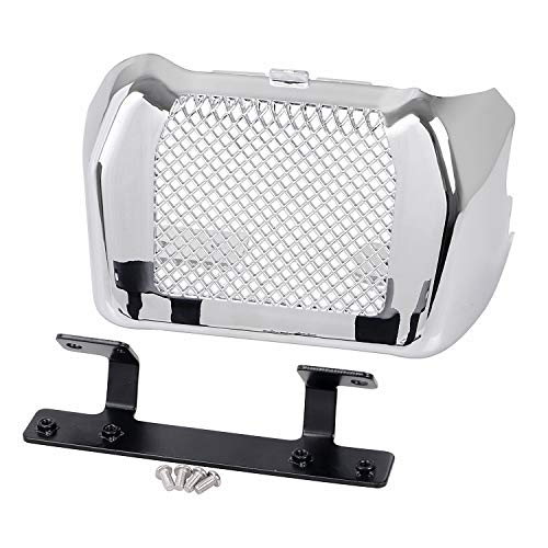 Chrome Oil Cooler Cover Case with Bracket for Harley Touring Road King FLHR Street Glide FLHX Road Glide FLHXS FLTRX FLTRXS 2017-2023 - color: Chrome