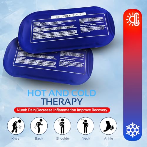 Ice Packs for Injuries Reusable (3-Piece Set) – Hot and Cold Ice Packs for Knee, Reusable Gel Wraps Support, Adjustable Ice Pack Pain Relief for Shoulders, Back Joints Muscles, Knees, Arms and Legs - size: 3 Piece Set - Regular, style: Nary Blue
