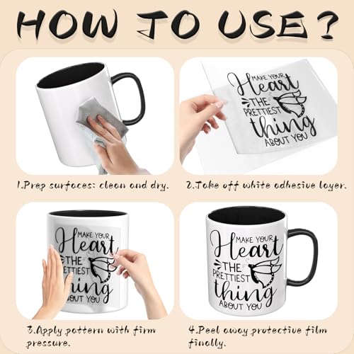 UV DTF Cup Wrap Transfer Stickers, 2 Sheets Butterfly Quotes Rub On Transfers for Tumblers Glass Cups Mugs Water Bottles - style: Butterfly Quotes