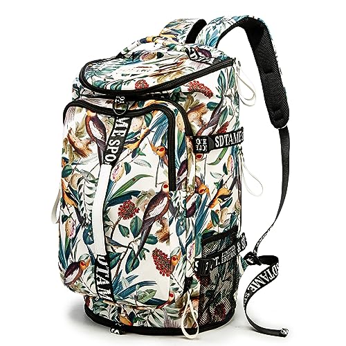 Gym Duffle Bag Backpack,4‑Way Waterproof with Shoe Compartment Travel Laptop - color: Yellow
