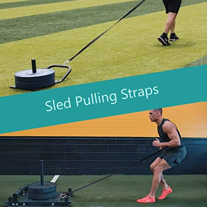 Weighted Training Waist Belt for Pulling Sled and Tires,Weight Sled Pulling Strap,Sled Trainer Pull Leash of Sled Harness,Pulley Strap for Strength Speed Agility Training - style: Strap 2pcs