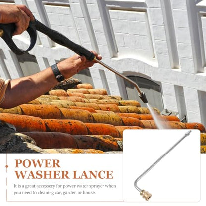 90 Degree Curved High Pressure Washer Extension Wand 13.77 Inch Quick Connect Spray Lance Replacement for Car Wash