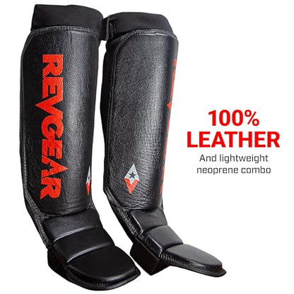 Revgear Grappling Slip On Style Shin Guard - size: X-Large