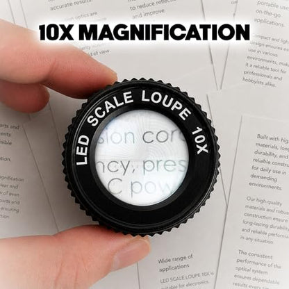 10X Jewelry Loupe with 5 LED & 5 UV Lights, Rechargeable Handheld Magnifier, Adjustable Focus K9 Optical Glass Lens for Coins, Stamps, Diamonds, and Professional Precision Inspection