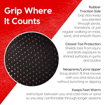 KO Sports Gear Grip Socks for Wrestling, BJJ & MMA, Closed-Toe Non-Slip Socks with Rubber Sole for Mats, Yoga, Home, Hospital - size: 14