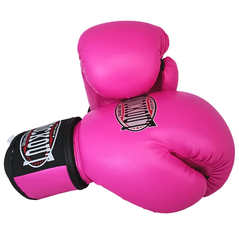 Kids Boxing Gloves for Training, Youth Punching Bag Gloves Age 4-15 | boys & girls, Wide hook-and-loop wrist strap, High-density foam padding, boxing, kickboxing, MMA, Muay Thai, fitness training - color: Pink, size: 8 oz