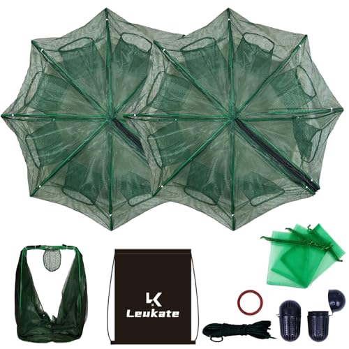 Collapsible Fishing Bait Minnow Trap - Durable Fish Trap Net for Minnow, Crab, Crayfish, Shrimp Fish Trap Net - Designed for Minnows and Beyond