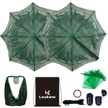 Collapsible Fishing Bait Minnow Trap - Durable Fish Trap Net for Minnow, Crab, Crayfish, Shrimp Fish Trap Net - Designed for Minnows and Beyond
