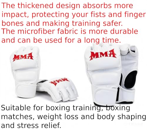 MMA Gloves Grappling Sparring, Mixed Martial Arts Mitts Men Women Boxing Gloves, Combat Sports Training, Muay Thai, Kickboxing, Open Palm Training Gloves for Grappling, Punching Bag, Self-Defense