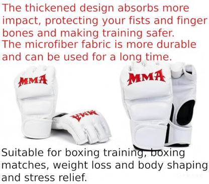 MMA Gloves Grappling Sparring, Mixed Martial Arts Mitts Men Women Boxing Gloves, Combat Sports Training, Muay Thai, Kickboxing, Open Palm Training Gloves for Grappling, Punching Bag, Self-Defense