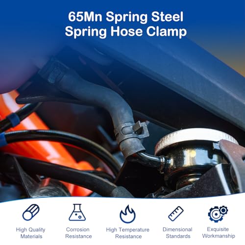 60Pcs 0.24"(6mm) ID Spring Band Hose Clamps, 1/4" ID Fuel Line Hose Clamp, Low Pressure Air Clamp, Water Pipe Air Tube Silicone Vacuum Hose Clamp, Bushing Automotive Replacement Fastener - size: 6mm, style: 60-Packs