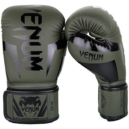 Venum Elite Boxing Gloves - color: Khaki/Black, size: 12-Ounce
