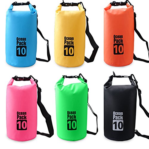 Dry Sack/Waterproof Bag for Boating, Kayaking, Hiking, Snowboarding, Camping, Rafting, Fishing and Backpacking (Blue, 10L) - color: Blue, size: 10L