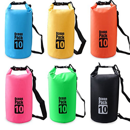 Dry Sack/Waterproof Bag for Boating, Kayaking, Hiking, Snowboarding, Camping, Rafting, Fishing and Backpacking (Blue, 10L) - color: Blue, size: 10L