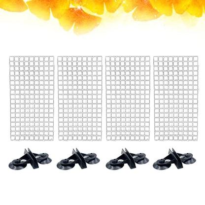 2sets Aquarium Divider Lattice Plate for Betta Tank Suction Cup Cut Splice Fish Tank Separator for Breeding Random Color
