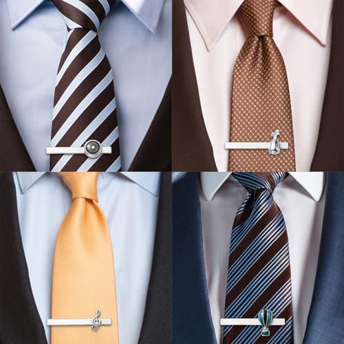HAWSON 2/2.2 Inch Various Tie Clips for Men Unique, Personalized Novelty Tie Bars Pins Tacks, Funny Theme Wedding Holiday Gifts for Husband Groomsmens - style: Compass