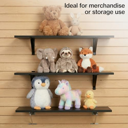 Laminated Black Melamine Shelf Board, 24”L x 12”W, Durable and Sleek Cabinet Replacement Shelves, Sturdy and Stylish Shelf Boards for Retail, Thrift, Business, Home, or Office