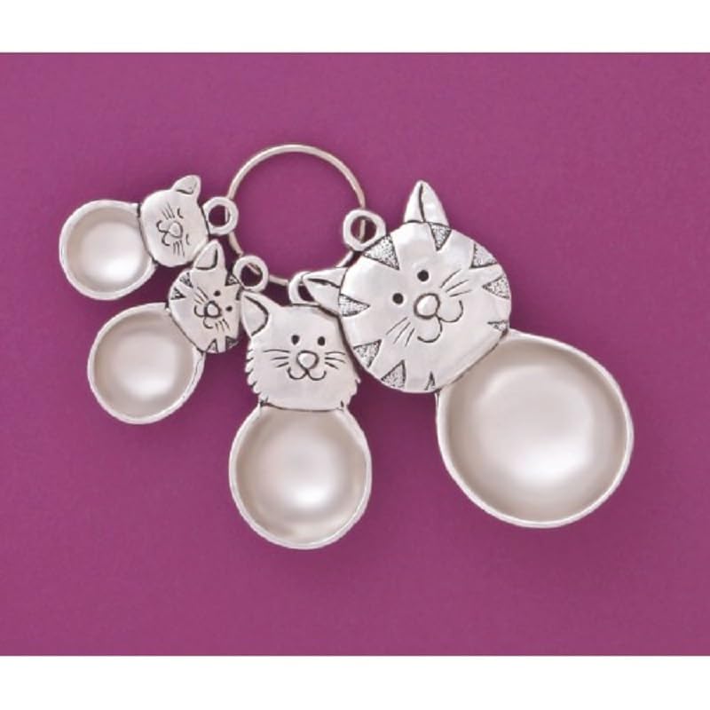 Basic Spirit Décor Measuring Spoons Cats, Home Decorative kit, Set of 4