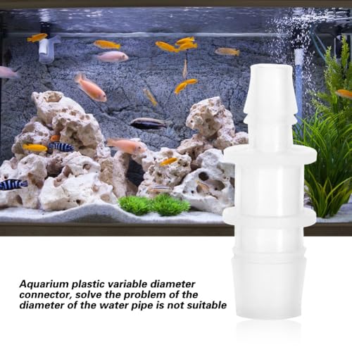 2 Pcs 16mm/20mm Plastic Hose Barbed Adapter Universal Fit PVC Pipe Fittings Variable Diameter Connector for Aquarium Air Pump