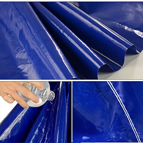Durable Aquaculture Water Tank with Drain Valve Steel Frame PVC Temporary Fish Pond,Foldable Canvas Fish Pond Liner with Grommets 0.45mm Thick 400gsm Saltwater Fish Koi Turtles Temporary HOL - size: 6x2x0.5M