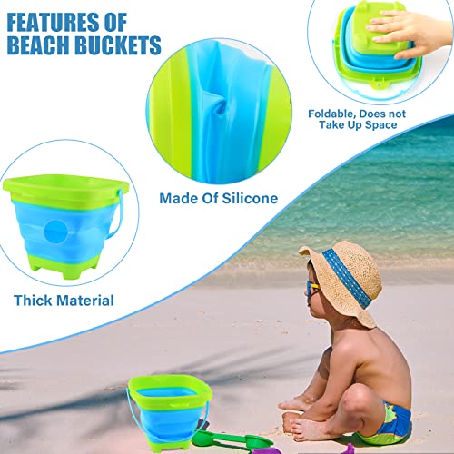 Floating Telescopic Folding Net with 7 Inch Pliers & Lip Gripper - Kids Fishing Net with Foldable Sand Bucket & Fishing Gear Accessories