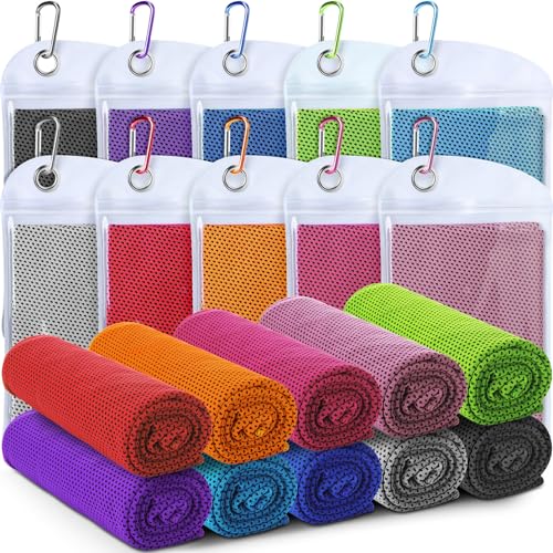 Honoson 20 Packs Cooling Towel for Neck Face - size: 16 x 43 inch