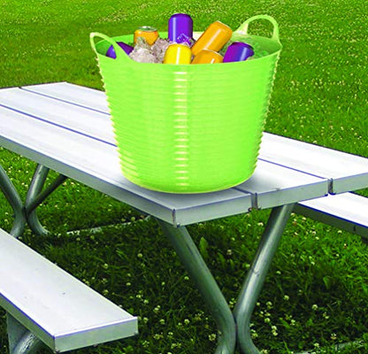 Little Giant® Poly/Rubber FlexTub Bucket | Ultra Durable & Versatile Farm Tub | Plastic Synthetic Gardening Tub (1, Lime Green)
