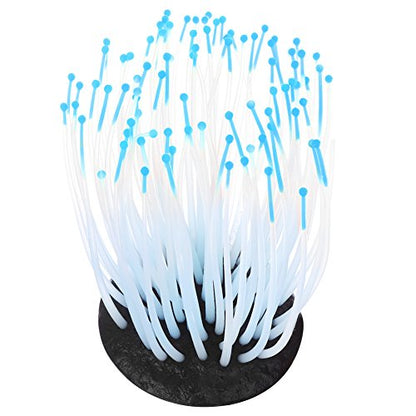 TOPINCN Plastic Water Grass, Aquarium Artificial Water Grass Plants Plant Ornament Silicone Landscape Decoration Fake Plastic Water Grass Plant Decorations with Suction Cup