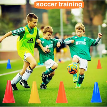 ANSLYQA Soccer Cones 9 Inch 20 Pack - color: 5 Colors