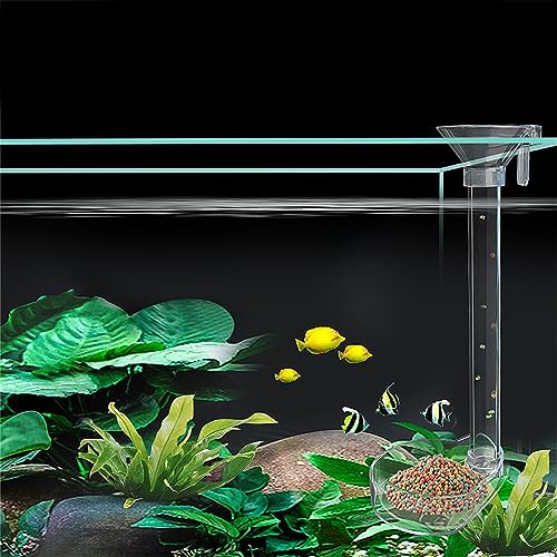1 Set Aquarium Acrylic Feeding Tube Bowl Aquarium Shrimp Fishtank Acrylic Feeding Tools Anti-Drift Feeding Feeder - size: 22cm