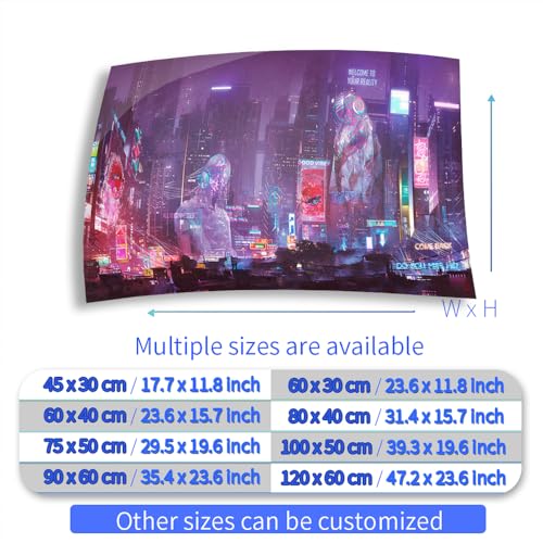 Aquarium Background Stickers - City Neon Sign - Fish Tank Reptile Terrarium Decor Poster (80 x 40 cm / (31.4 x 15.7 inches)) - size: 80 x 40 cm / (31.4 x 15.7 inches)