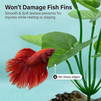 Aquarium Plants Betta Fish Tanks Decor 6-in Soft Aquarium Decorations Silk Fish Tanks Plants Fish Tank Decorations Accessories Goldfish Bowl & Reptile Plants Driftwood