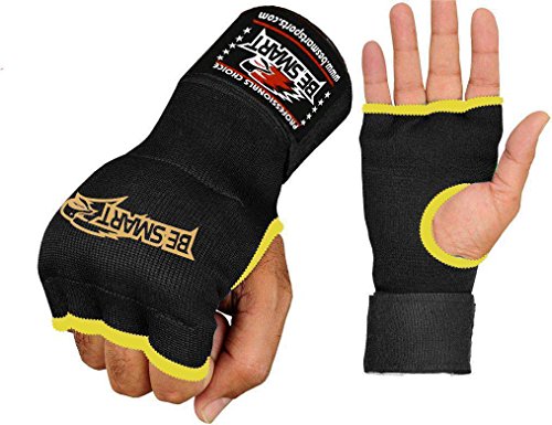 Gel Inner Hand Wraps Gloves Boxing Fist Padded Bandages MMA Gel Thai Kick Carbon Fiber Aero Gel Padded Inner Gloves, 6 Colors - color: Yellow, size: Medium