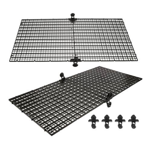 SUPVOX 4sets Aquarium Separator Divider Plastic Grid Isolation Panels for Fish Tanks Pet Cages Fish Escape Prevention Clamps Included