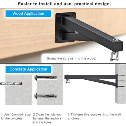 SELEWARE Wall Mount Heavy Bag Hanger Heavy Duty Punching Bag Hanger - color: 24" Heavy Bag Hanger