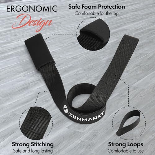 Cheer Stretching Strap for Flexibility Training and Stunt Practice | Durable Stretch Band to Improve Flexibility and Range of Motion, Essential Accessory for Cheerleaders - color: Black