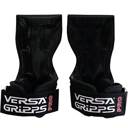 Versa Gripps® PRO Wrist Straps, Train Better - color: Black, size: Reg/Large: 7-1/8" to 8"