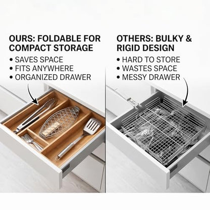 Fish Grill Baskets for Outdoor Grill Fish Grilling rack for Grill, BBQ Grilling Basket, Stainless Steel BBQ Grill Basket