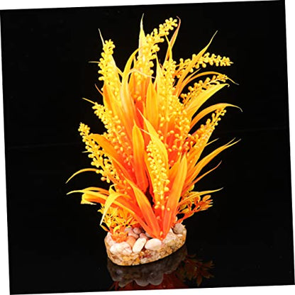 BESPORTBLE Artificial Aquarium Grass Plant Decor Lifelike Water Plant Ornament for Freshwater Saltwater Tanks Easy to Clean Look for Fish Safety
