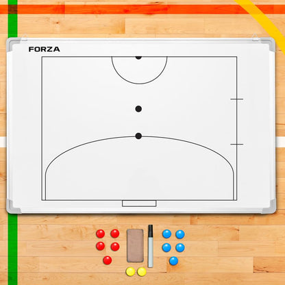 FORZA 35in x 24in Double-Sided Sports Coaching Whiteboard | 13 Sport Options - Dry Erase Board Equipped with Magnetic Markers, Pen & Eraser (Futsal, Without Carry Bag) - size: Without Carry Bag, style: Futsal