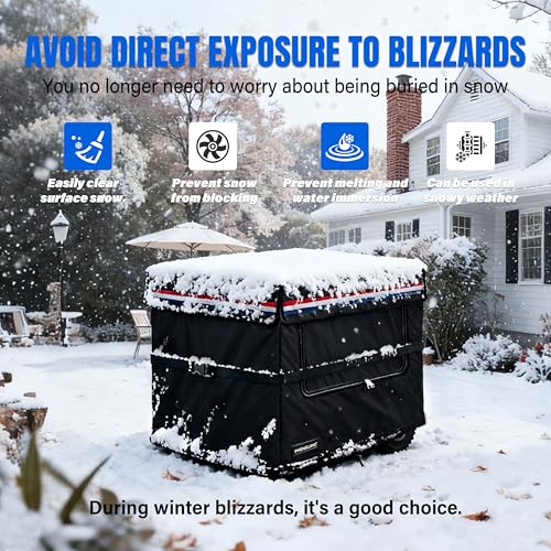 28x28x26 Inch Generator Cover. Available in 25/27/28/30/32/38 Inches. 900D Heavy-Duty Oxford Fabric with Advanced Windproof Buckles.Open top to add fuel. Suitable for Most 7000-10000W Generator.Black