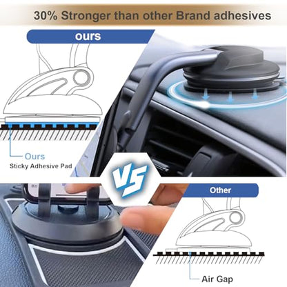 Sticky Adhesive Pad Replacement for Suction Cup Mount, 5pcs Circle 70mm(2.76") Extra Strong Double-Sided Sticker Tapes for Universal Car Dashboard Phone Holder Windshield Dash Cam GPS Camera Sucker