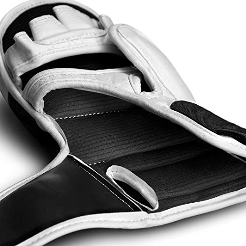 Hayabusa T3 MMA Sparring Gloves - color: White/Black, size: X-Large